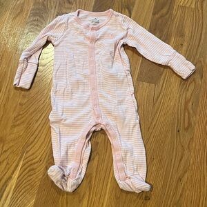 GAP Light Pink Striped Kids Footie